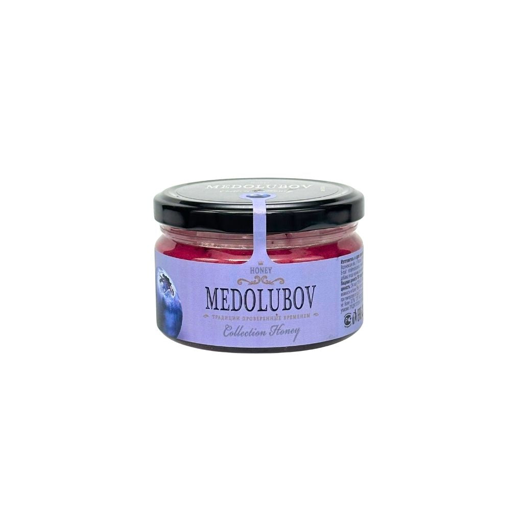 Крем-мед с черникой 250гр Русский мед