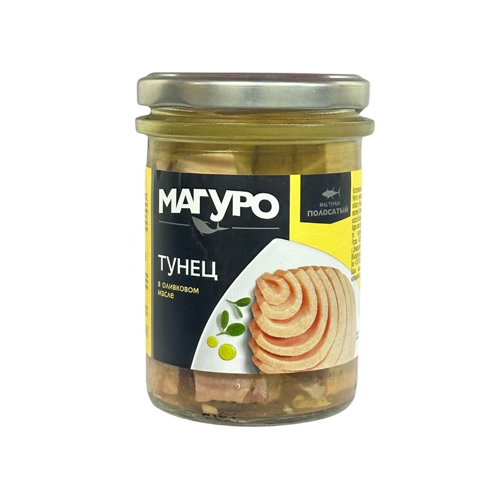 Тунец Магуро полосатый филе в оливковом масле стекло 200гр