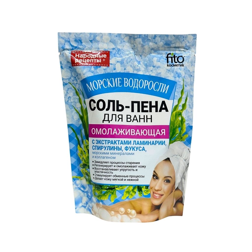 Фито косметик Соль-пена для ванн Омолаживающая "Морские водоросли" 200гр