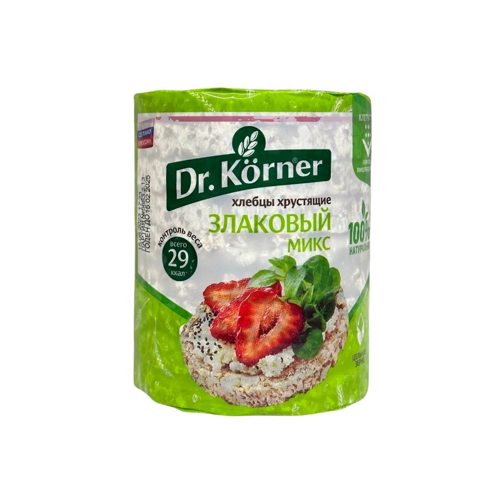 Dr Korner Хлебцы хрустящие злаковый микс без соли 100гр