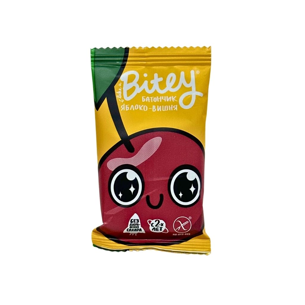 Bitey Фруктово-ягодный батончик Яблоко-вишня 25гр