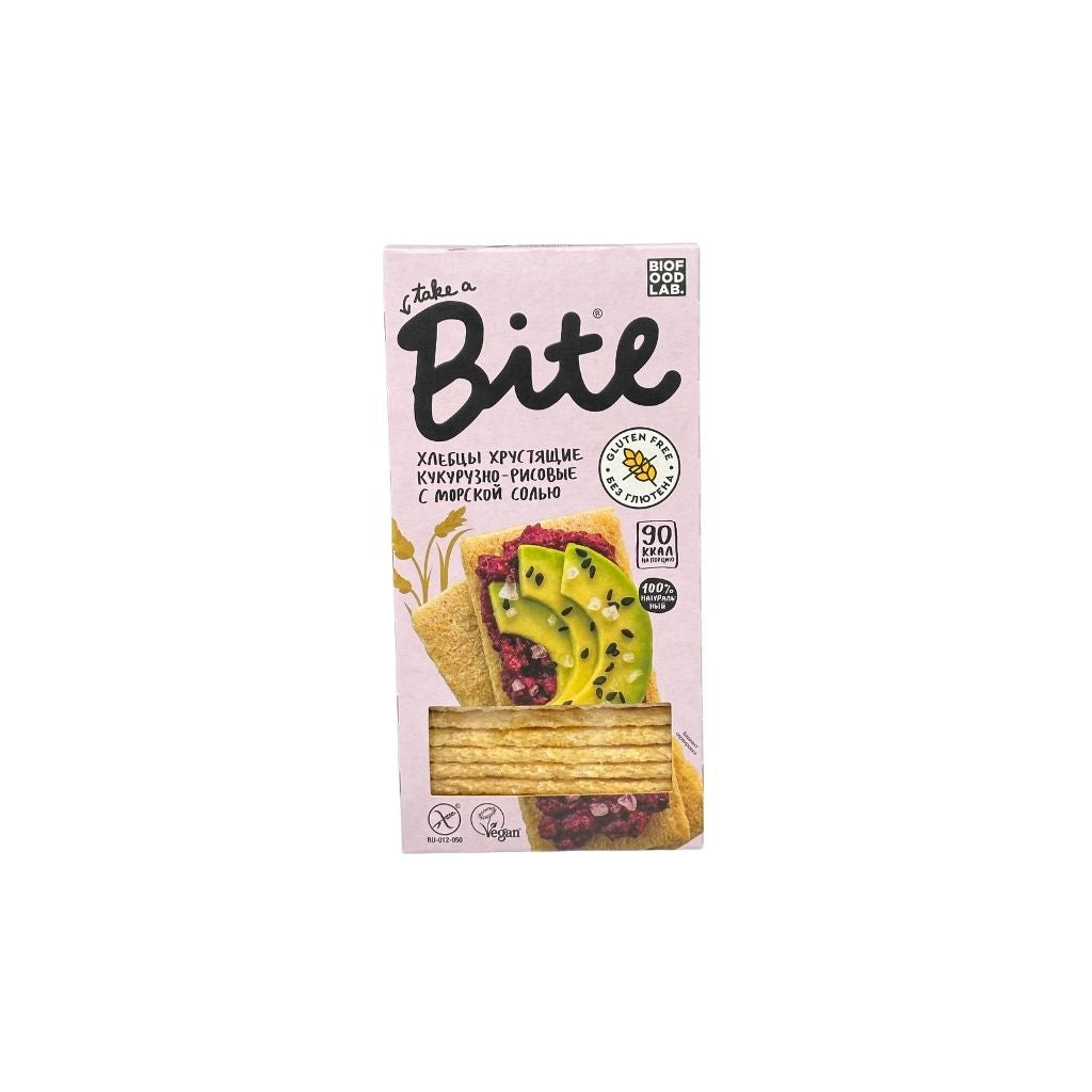 Bite Хлебцы хрустящие кукурузно-рисовые с морской солью безглютена 150гр
