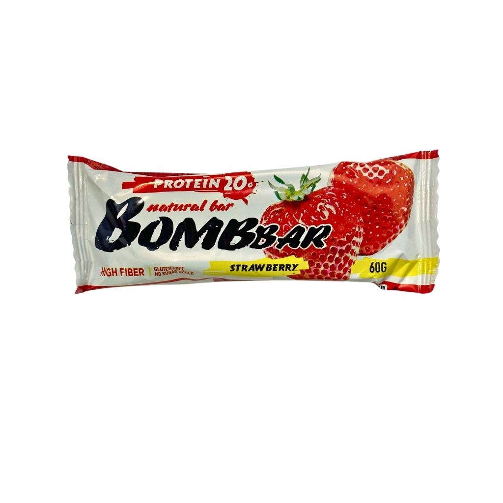 Bombbar батончик Клубника 60гр