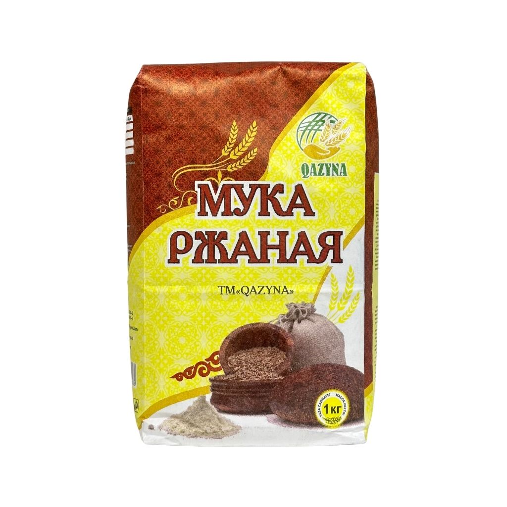 Казына Мука Ржаная цельнозерновая 1кг (Қара Бидай Ұны)