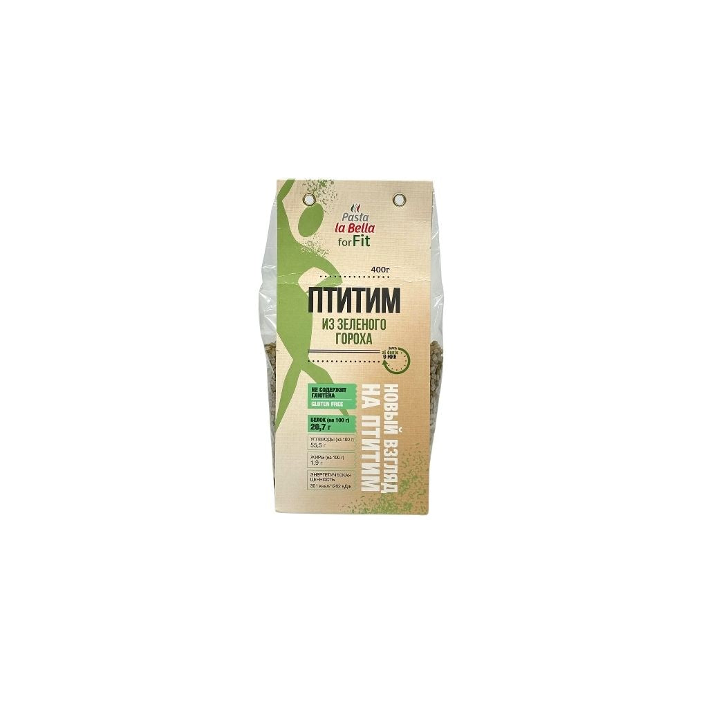 Pasta la Bella forFIT Птитим из зеленого гороха 400гр