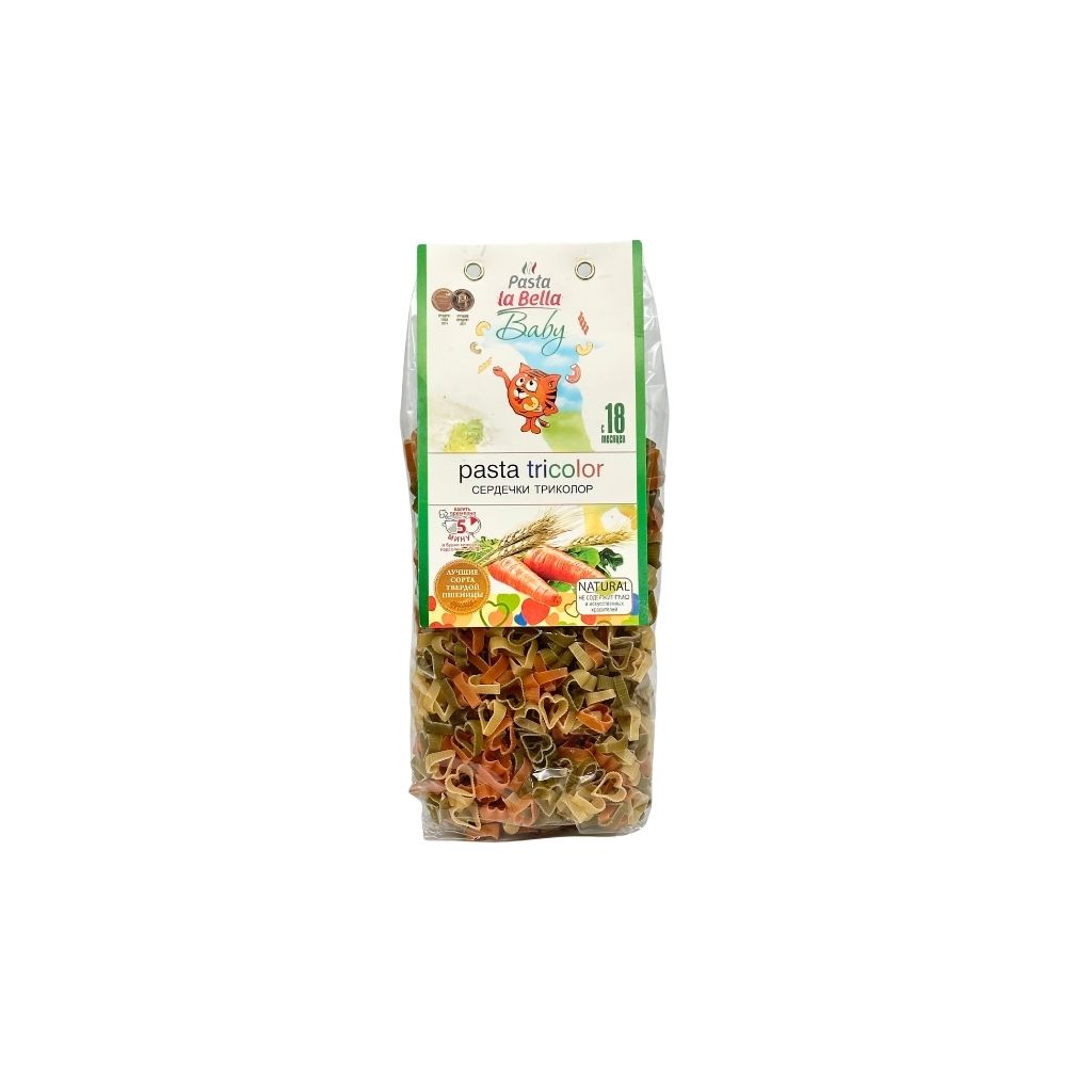 Pasta la Bella Baby Сердедчки триколор 250гр