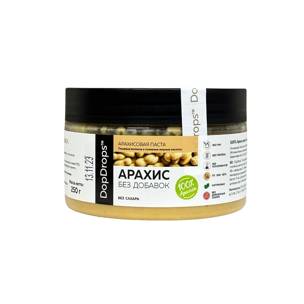 DopDrops паста Арахисовая Без добавок 250г