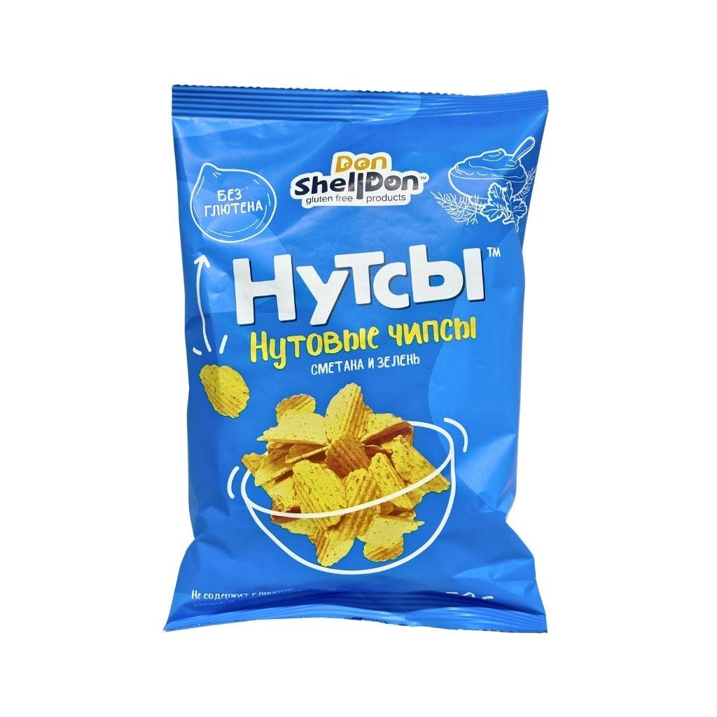 Чипсы нутовые НУТСЫ (Сметана и зелень) 50г