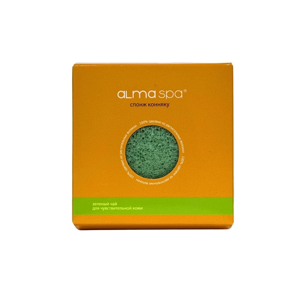 Alma spa Спонж конняку Зеленый чай для чувствительной кожи