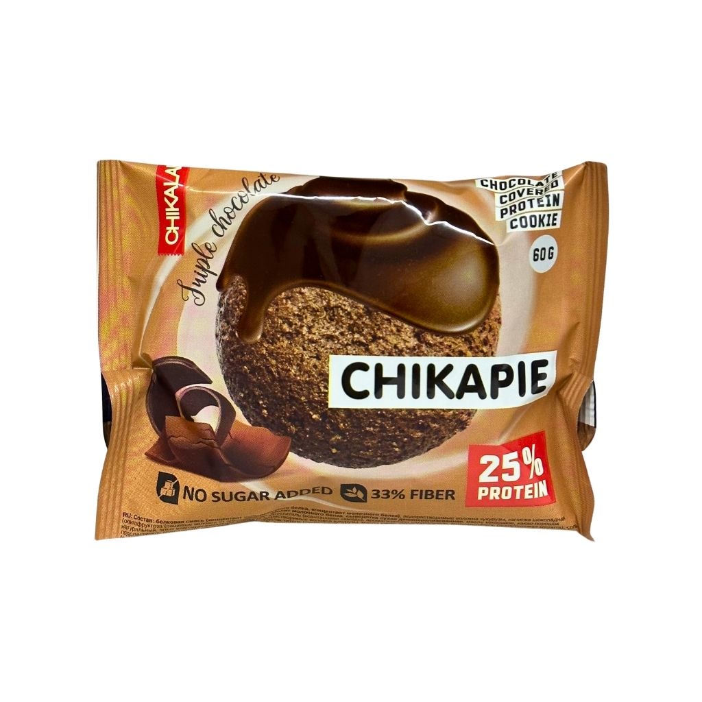 Chikalab Печенье глазированное с начинкой Тройной шоколад 60гр