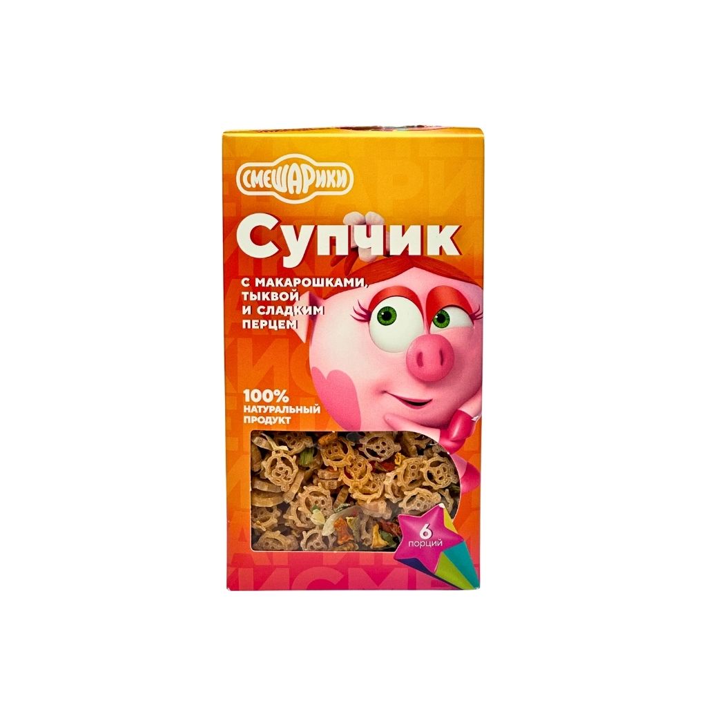 Смешарики Супчик с макарошками тыквой и сладким перцем 160гр