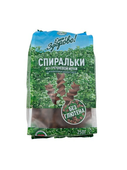 Ди Ди Макаронные изделия Ешь Здорово из гречневой муки с добавлением амарантовой мукой Спираль 250гр