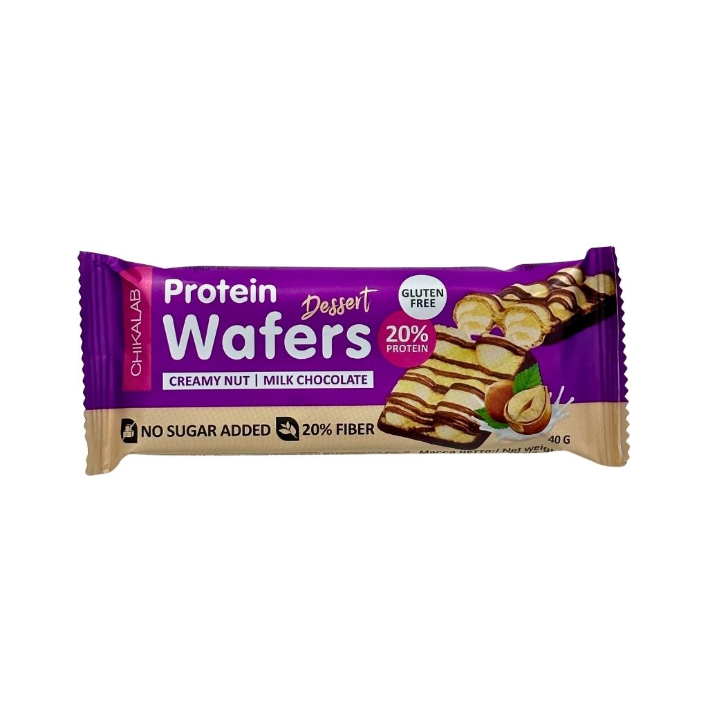 CHIKALAB Батончик глазированный вафельный со вкусом Сливочно-ореховый десерт 40г