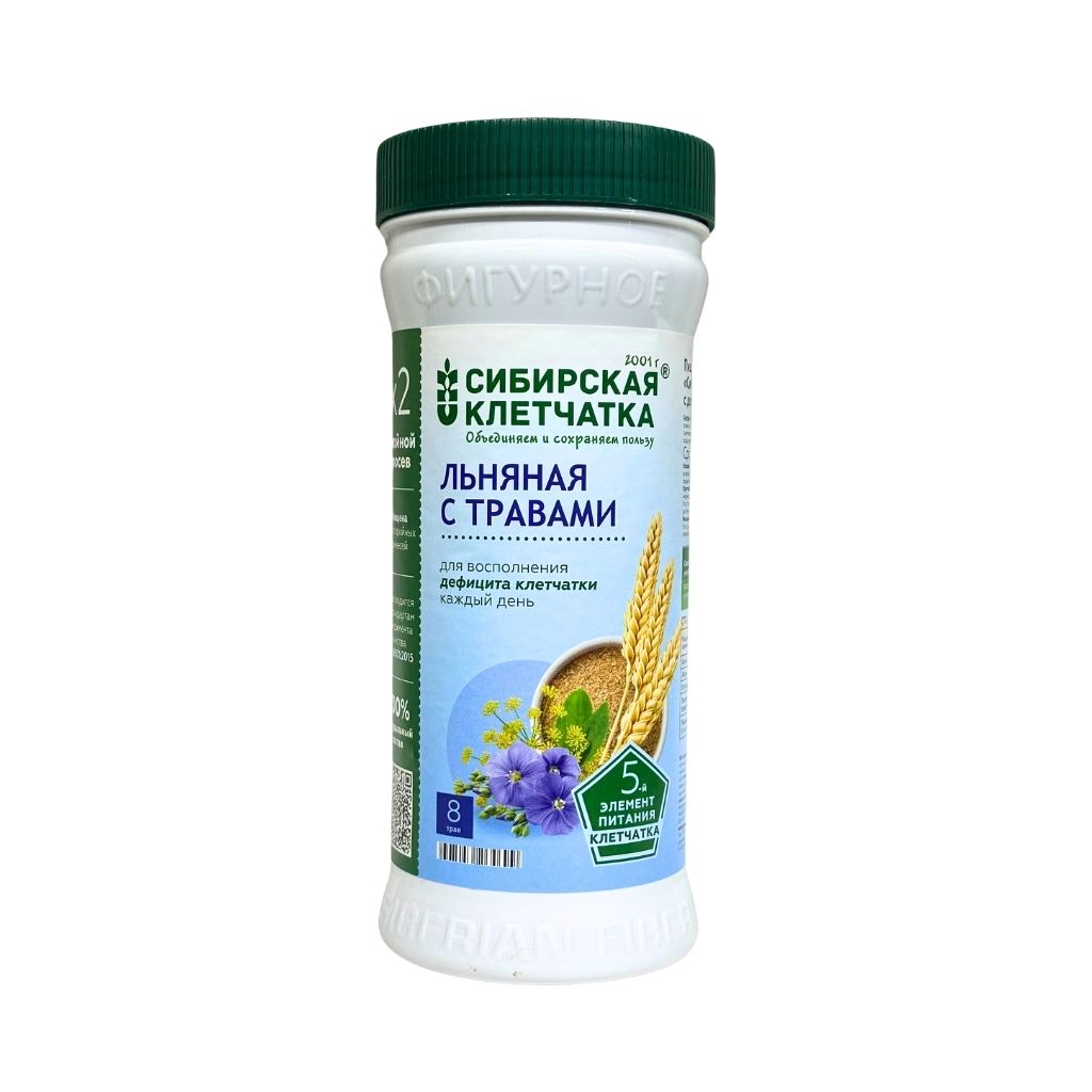 Сибирская клетчатка Льняная с травами 280гр