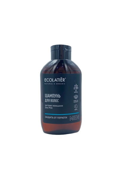 ECOLATIER Мужской шампунь Защита от перхоти 400мл