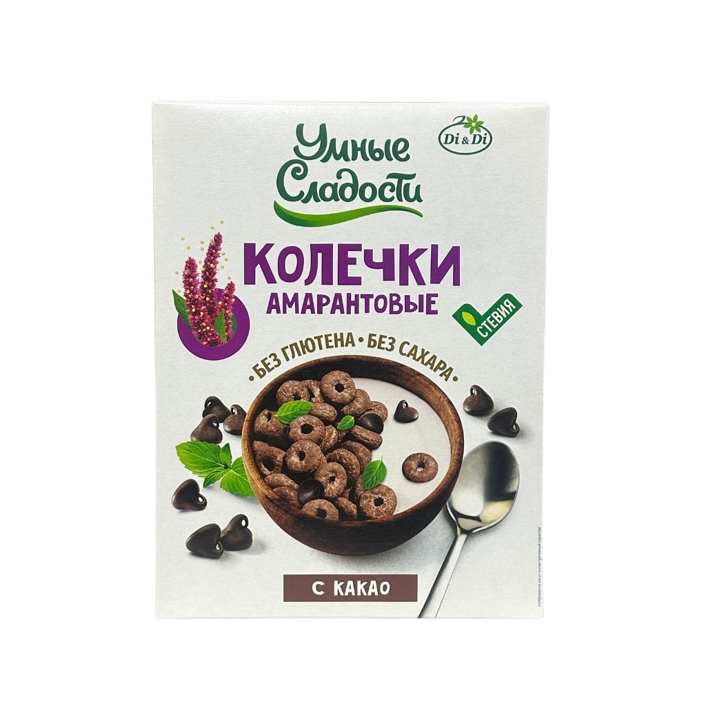Ди Ди Колечки Умные сладости амарантовые с какао 150гр