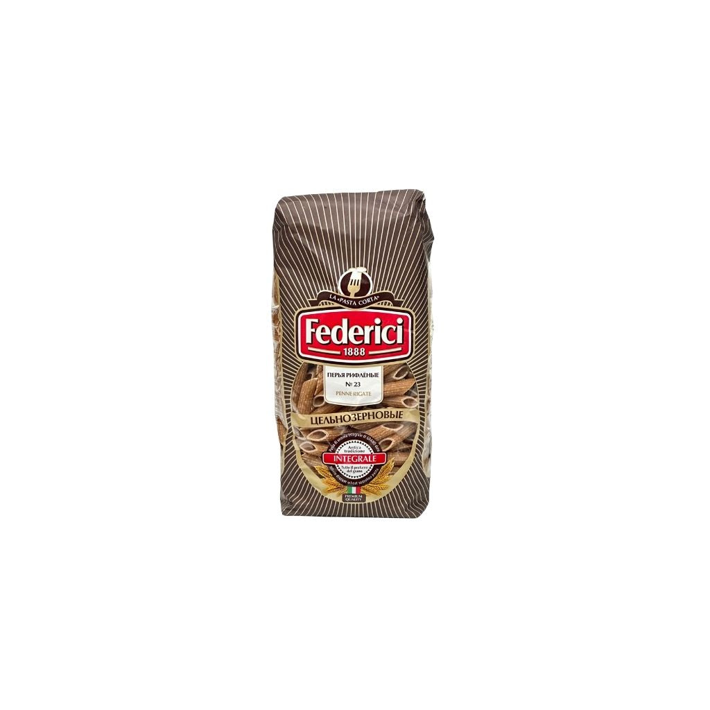 Federici Penne Rigate Integrale Изделия макаронные цельнозерновые Перья рифленые 400гр