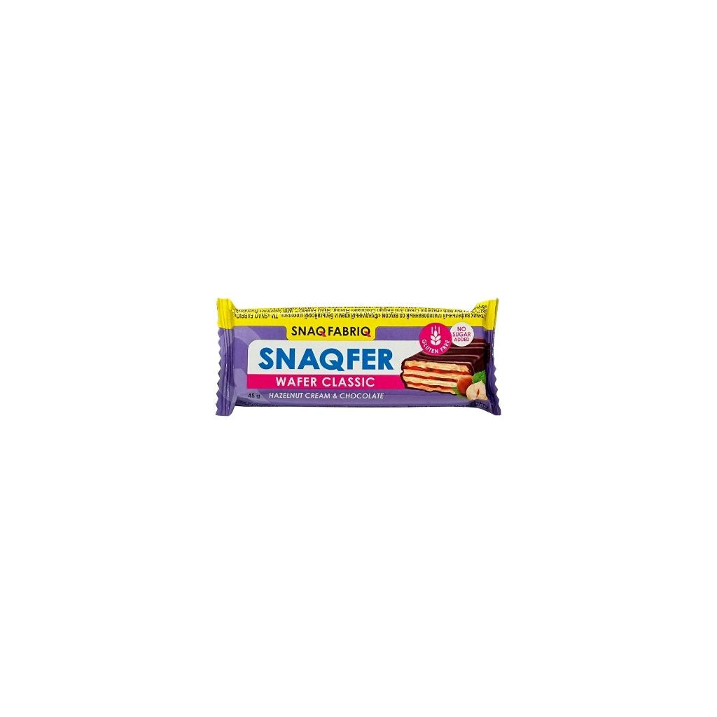 SNAQ FABRIQ Батончик вафельный глазированный со вкусом Фундучный крем и бельгийский шоколад 45г