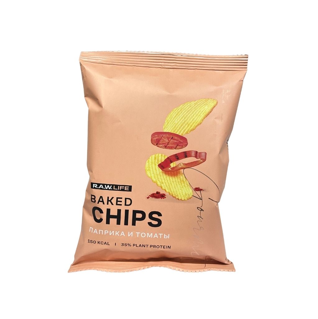 Рау лайф чипсы Baked Chips Паприка и томат RAW Life