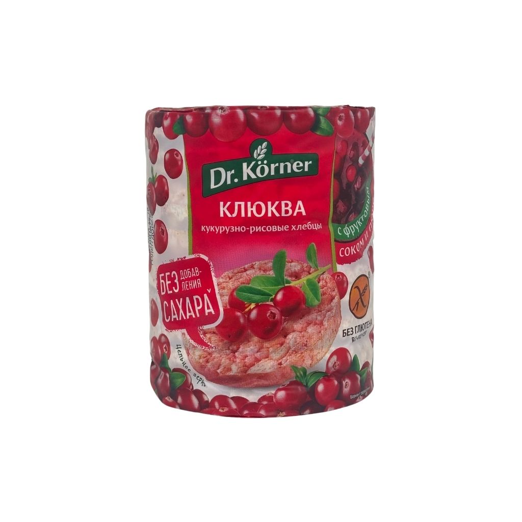 Dr Korner Хлебцы хрустящие Кукурузно-рисовые с клюквой 90гр