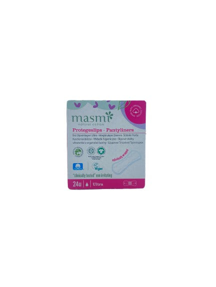 MASMI NATURAL COTTON Ежедневные ультратонкие гигиенические прокладки Мультиформ 24 шт