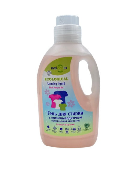 Molecola Гель для стирки с пятновыводителем универсальный концентрат Розовый Амараллис 1500мл