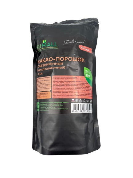 Фитпарад Какао-порошок обезжиренный (алкализованный) 500гр 11%