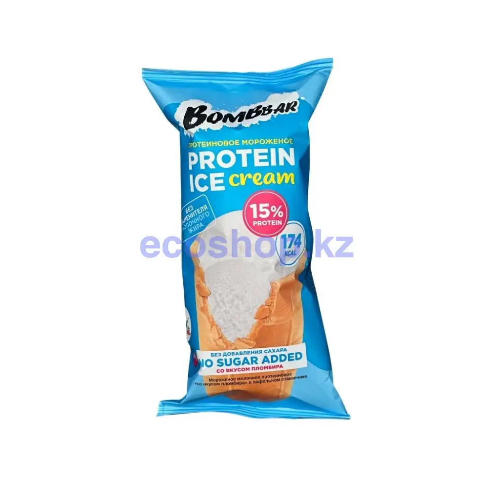 Bombbar Мороженое молочное протеиновое вафельном стаканчике со вкусом Пломбира 90гр Мороженое