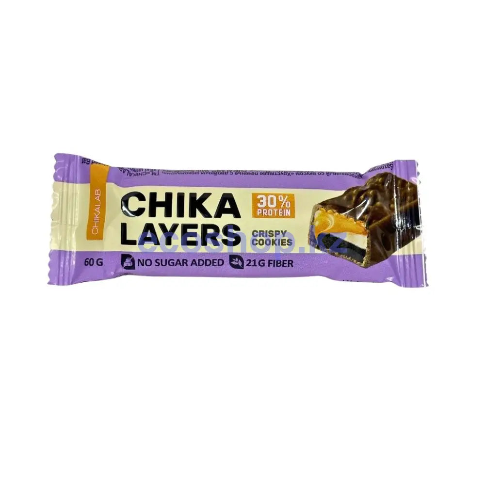 Chikalab Layers Батончик глазированный Хрустящее печенье двойным шоколадом 60гр Батончик