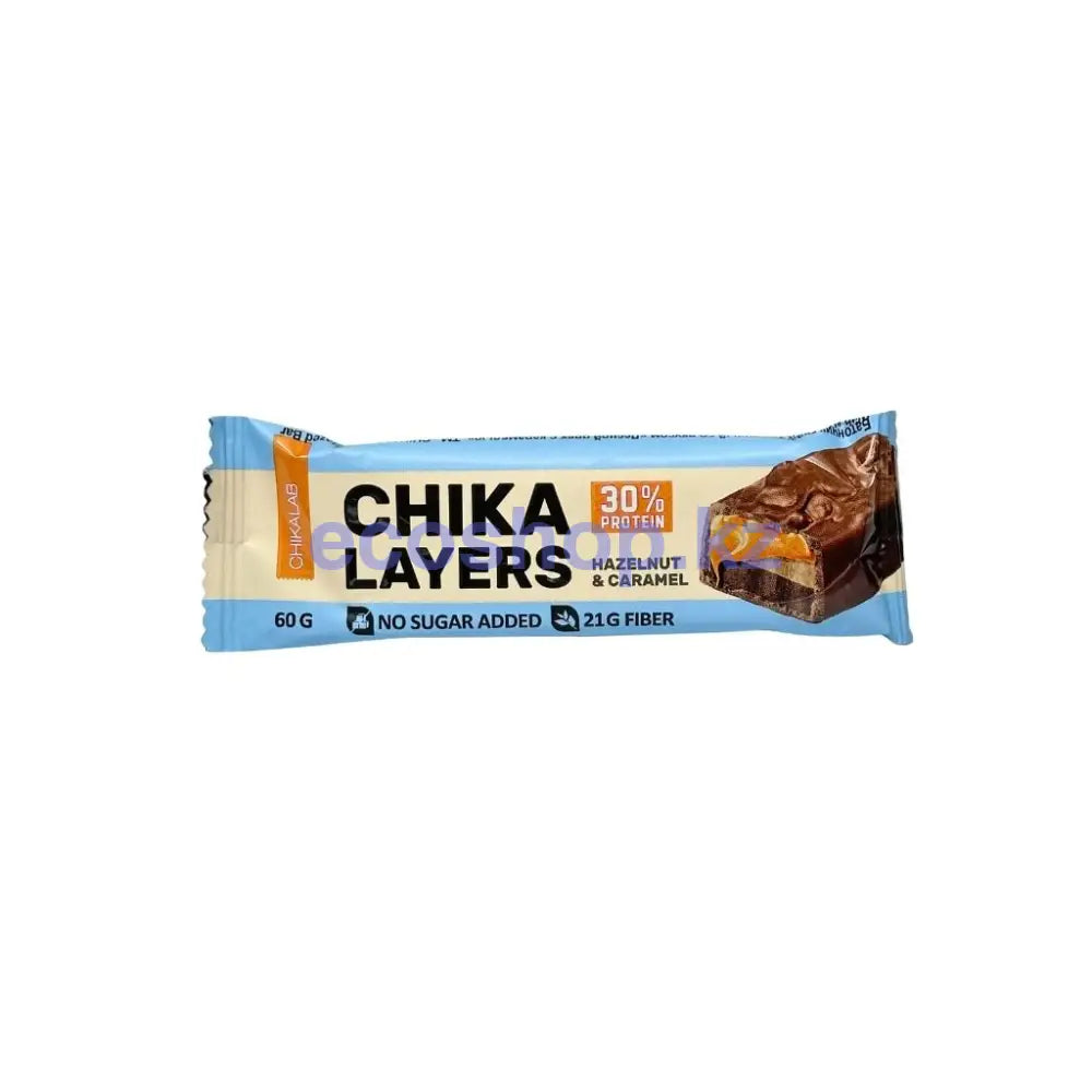Chikalab Layers Батончик глазированный Лесной орех с карамелью 60гр Батончик