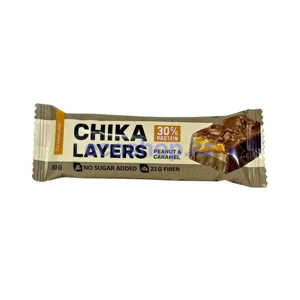Chikalab Layers Батончик глазированный Соленая карамель и Арахис 60гр Батончик