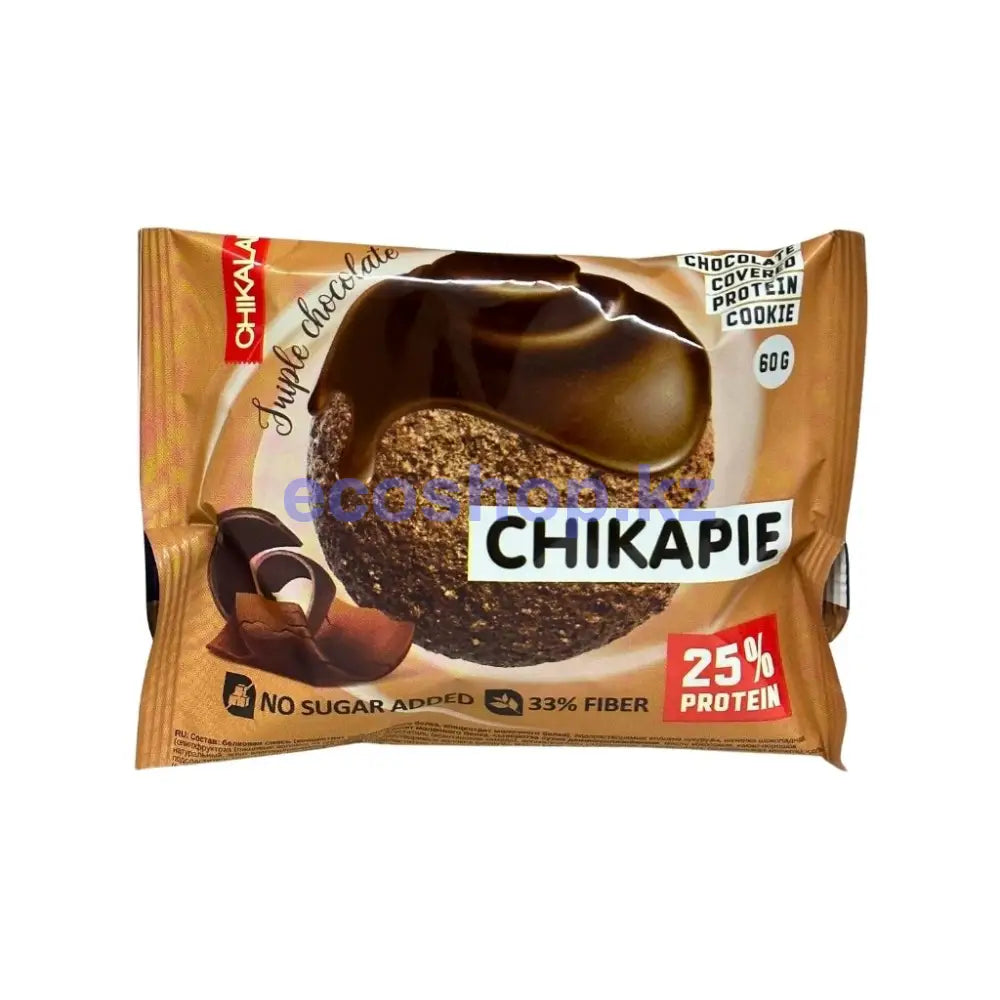 Chikalab Печенье глазированное с начинкой Тройной шоколад 60гр Печенье