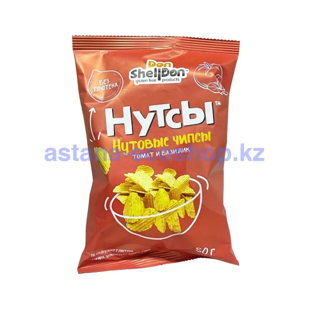 Чипсы нутовые НУТСЫ (Томат и базилик) 50г Чипсы