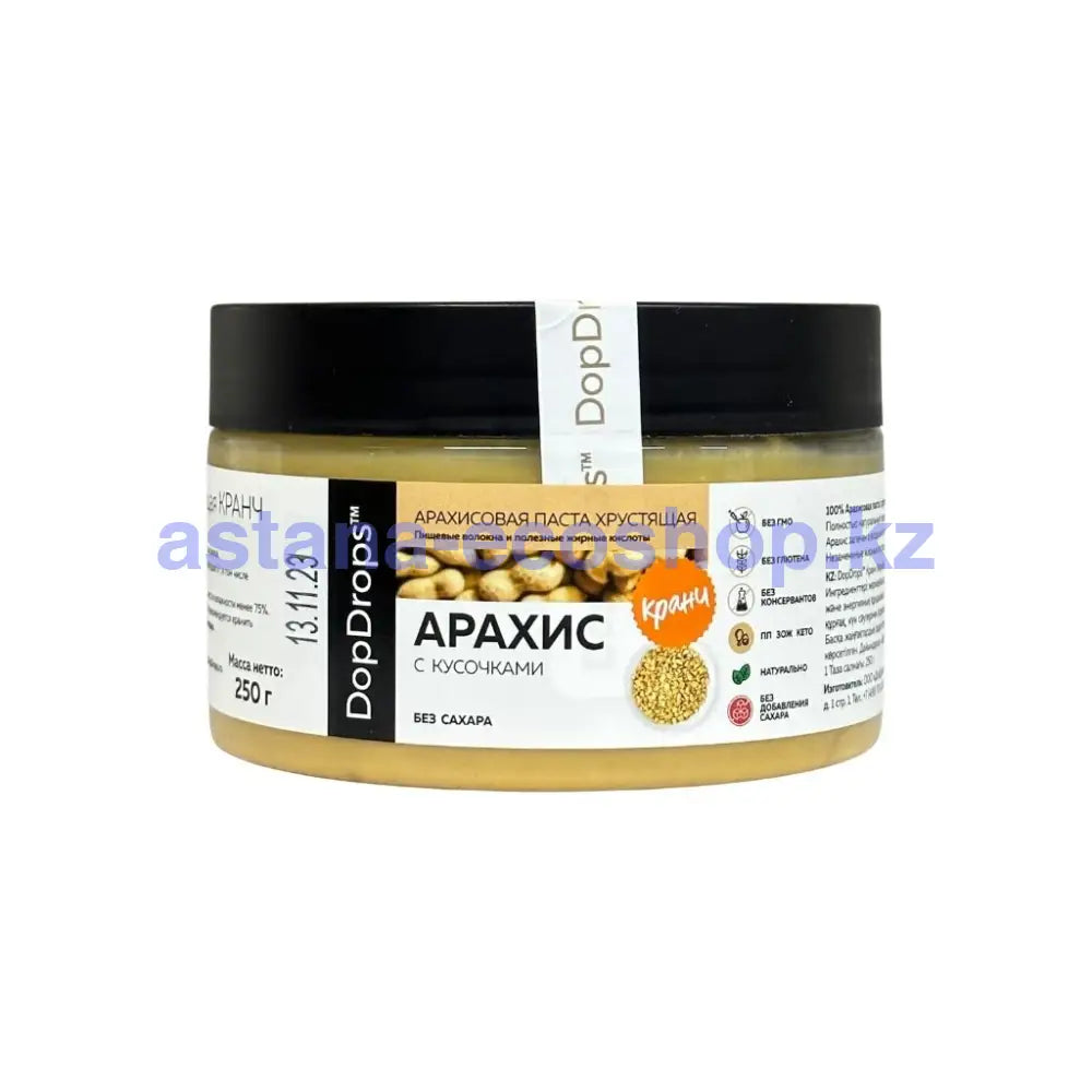 DopDrops паста Арахисовая Хрустящая Кранч Без добавок 250 гр шт Паста