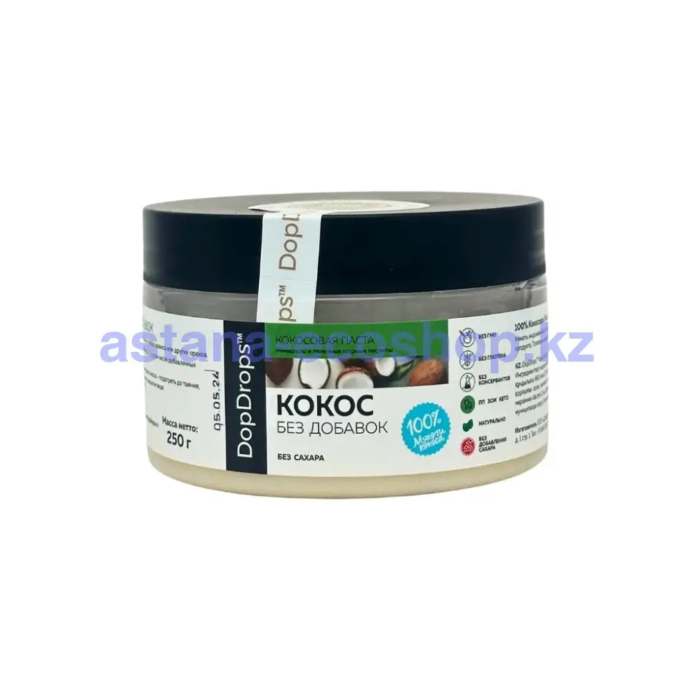 DopDrops паста Кокосовая без добавок 250гр Паста