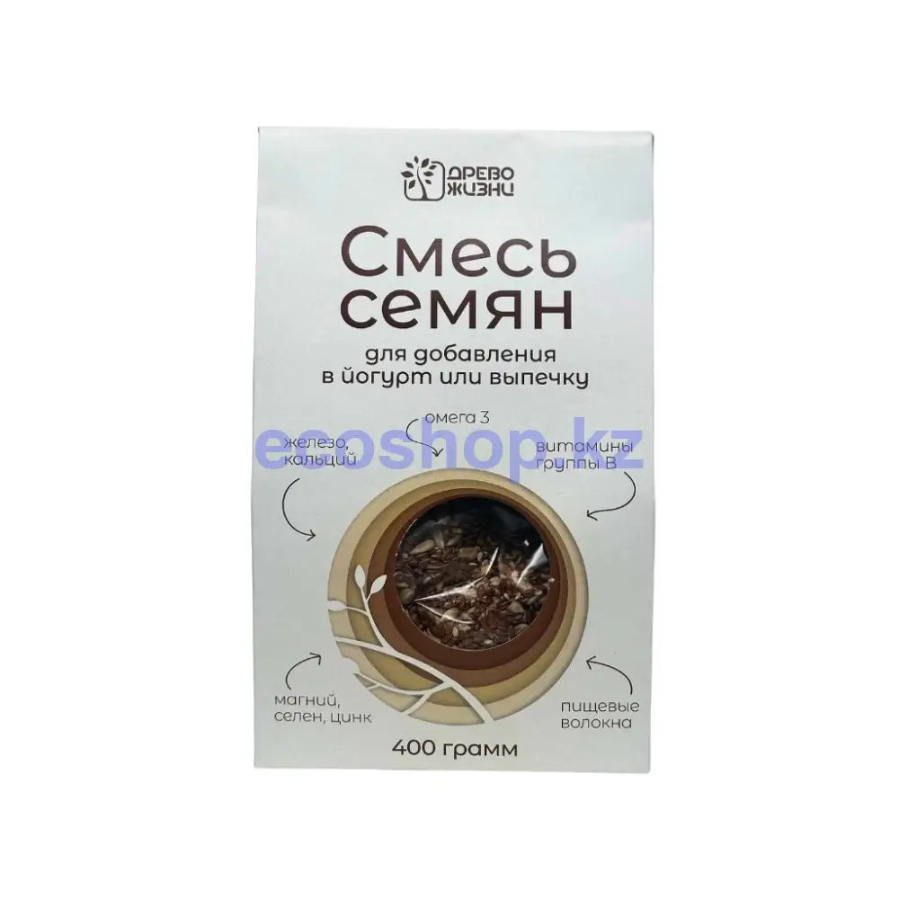 Древо жизни Смесь семян для добавления в йогурт и выпечку 400гр Смесь семян