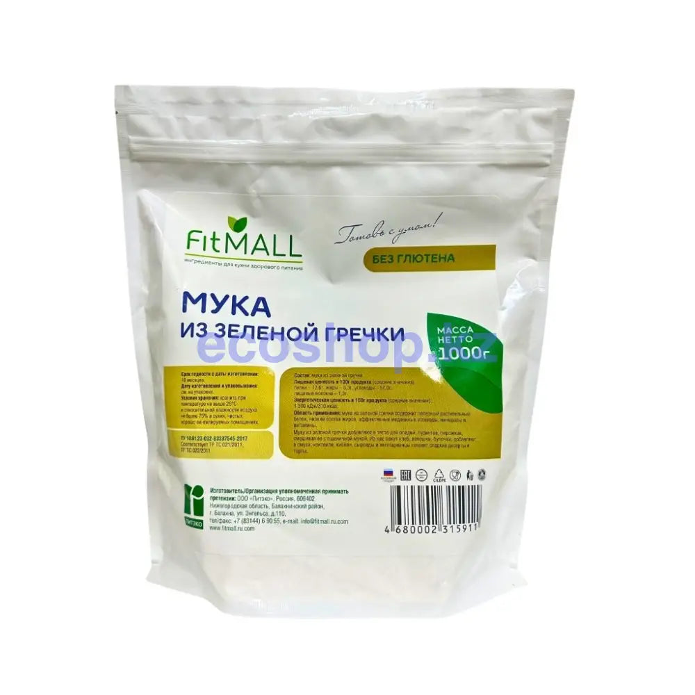 Fit Parad Мука из зеленой гречки 1кг дойпак Мука