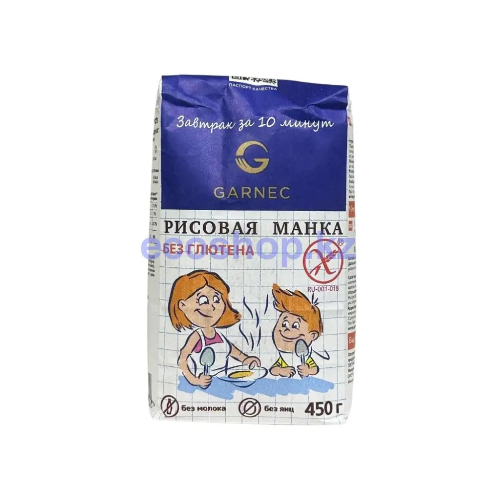 Гарнец Рисовая манка 450гр Манная каша