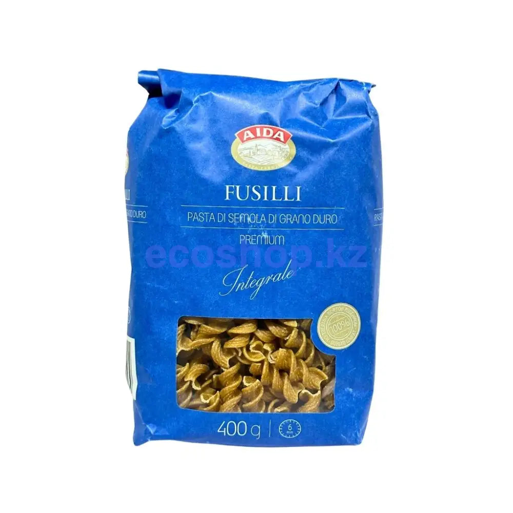 Макаронные изделия цельнозерновые AIDA Fusilli Спираль 400гр Макароны