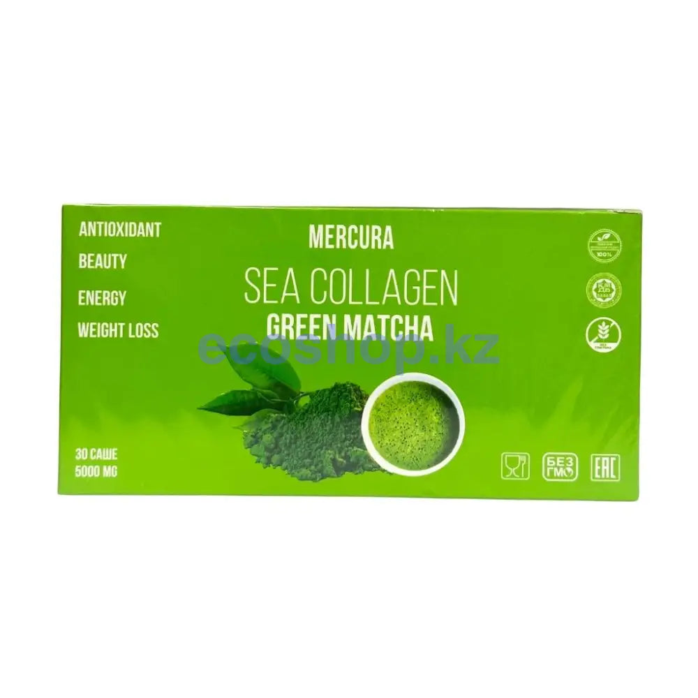 Mercura Морской коллаген Sea collagen Green matcha 30саше пакетиков по 5гр БАД