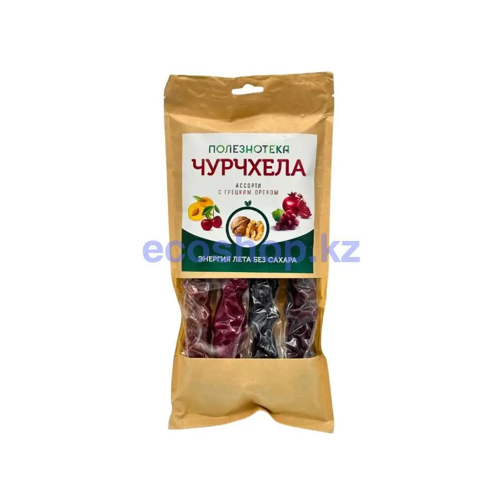 Полезнотека Чурчхела Ассорти с грецким орехом 4шт Сухофрукты