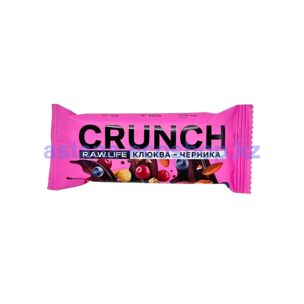 Рау лайф Ореховый батончик CRUNCH Choco Клюква-черника Батончик