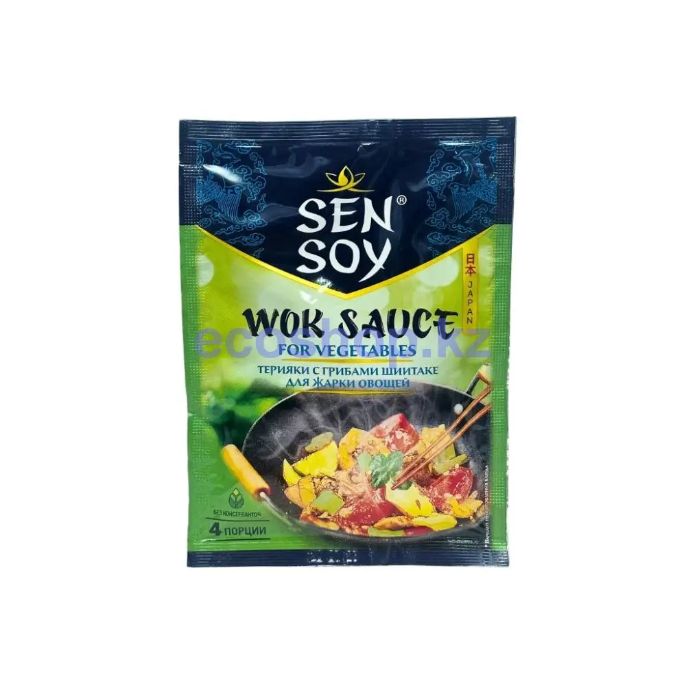 Sen Soy Премиум соус WOK Терияки с грибами шиитаке для жарки овощей 80гр Соус
