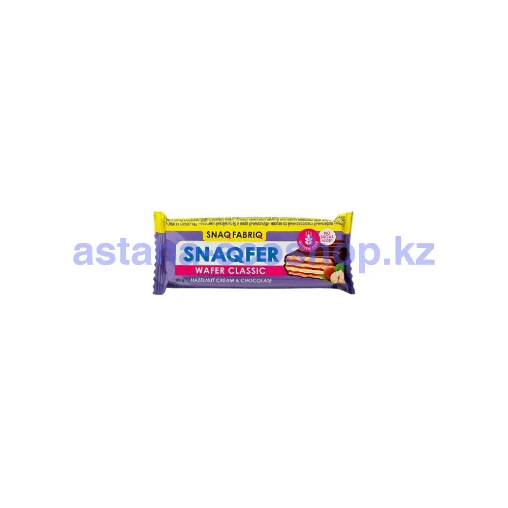 SNAQ FABRIQ Батончик вафельный глазированный со вкусом Фундучный крем и бельгийский шоколад 45г Батончик