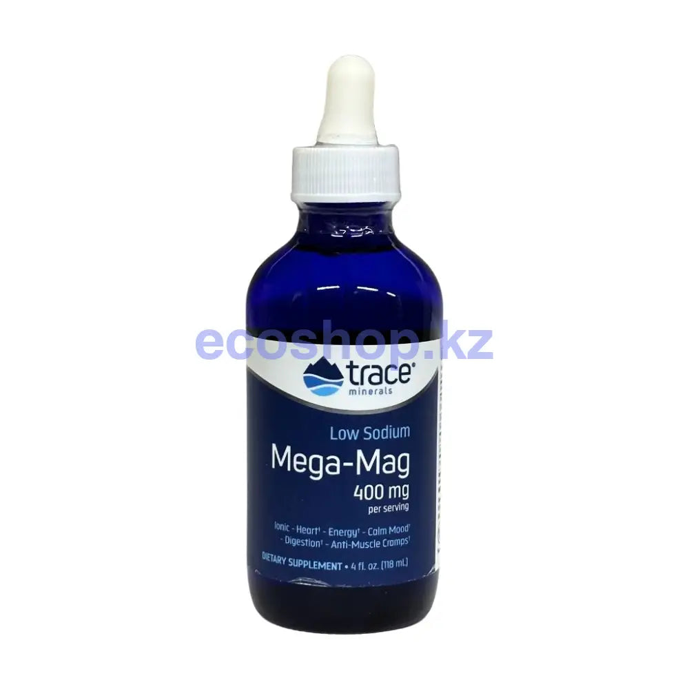 Trace minerals Mega-Mag с низким содержанием натрия 400мг 118мл \ Mega-Mag 400mg 118ml Витамины
