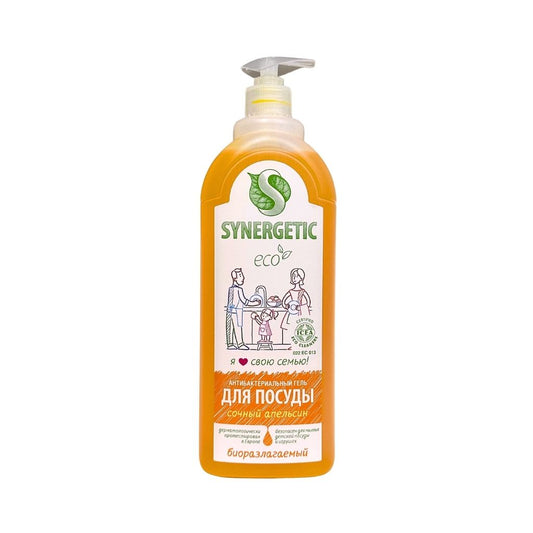 Синергетик Гель для мытья посуды Сочный апельсин 0,5л