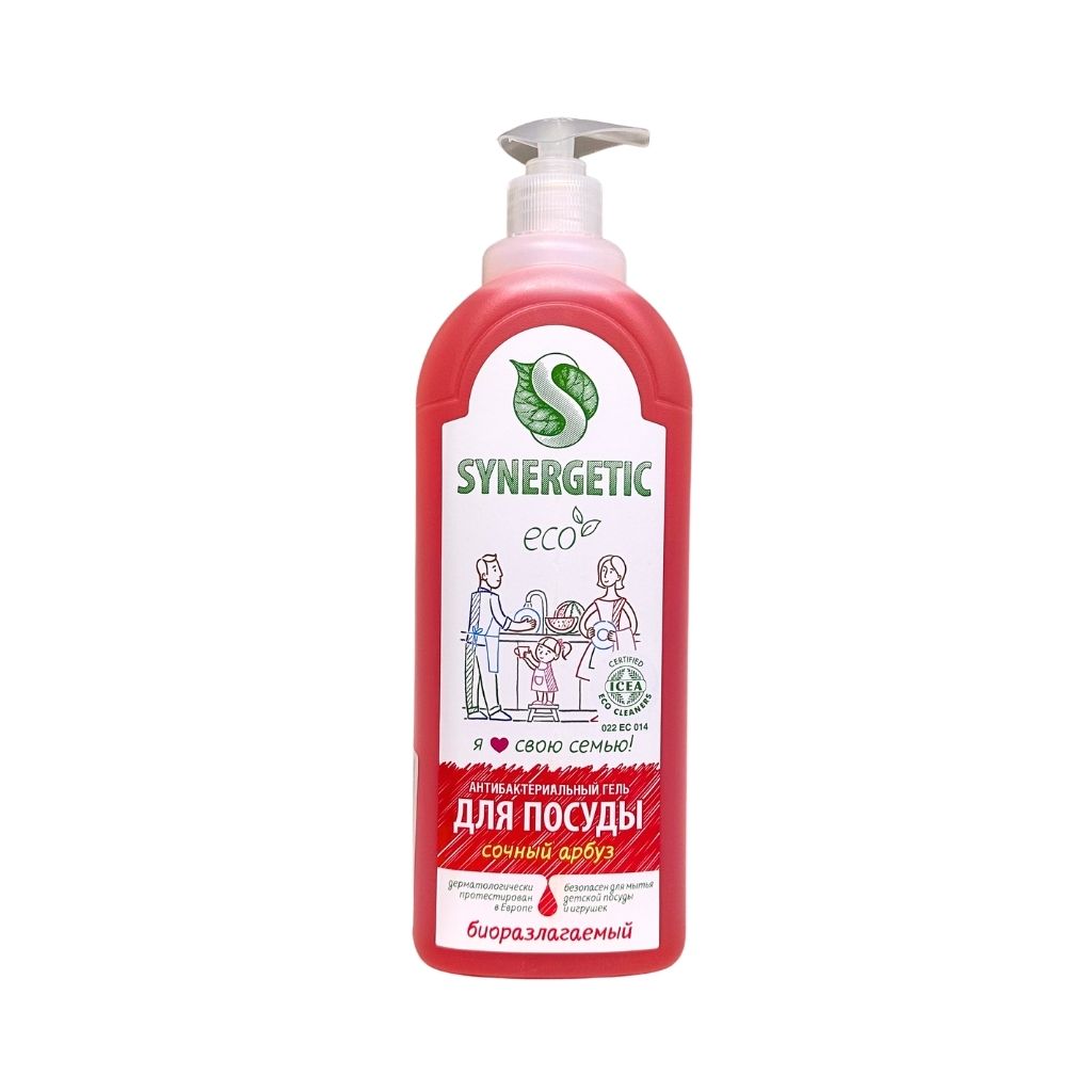Синергетик Гель для мытья посуды Сочный арбуз 1л