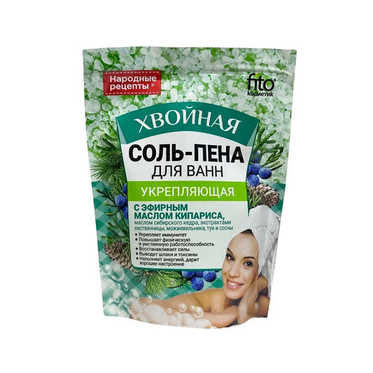 Фито косметик Соль-пена для ванн Укрепляющая Хвойная 200гр