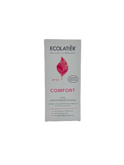 ECOLATIER Гель для интимной гигиены Comfort с молочной кислотой и пробиотиком 250мл