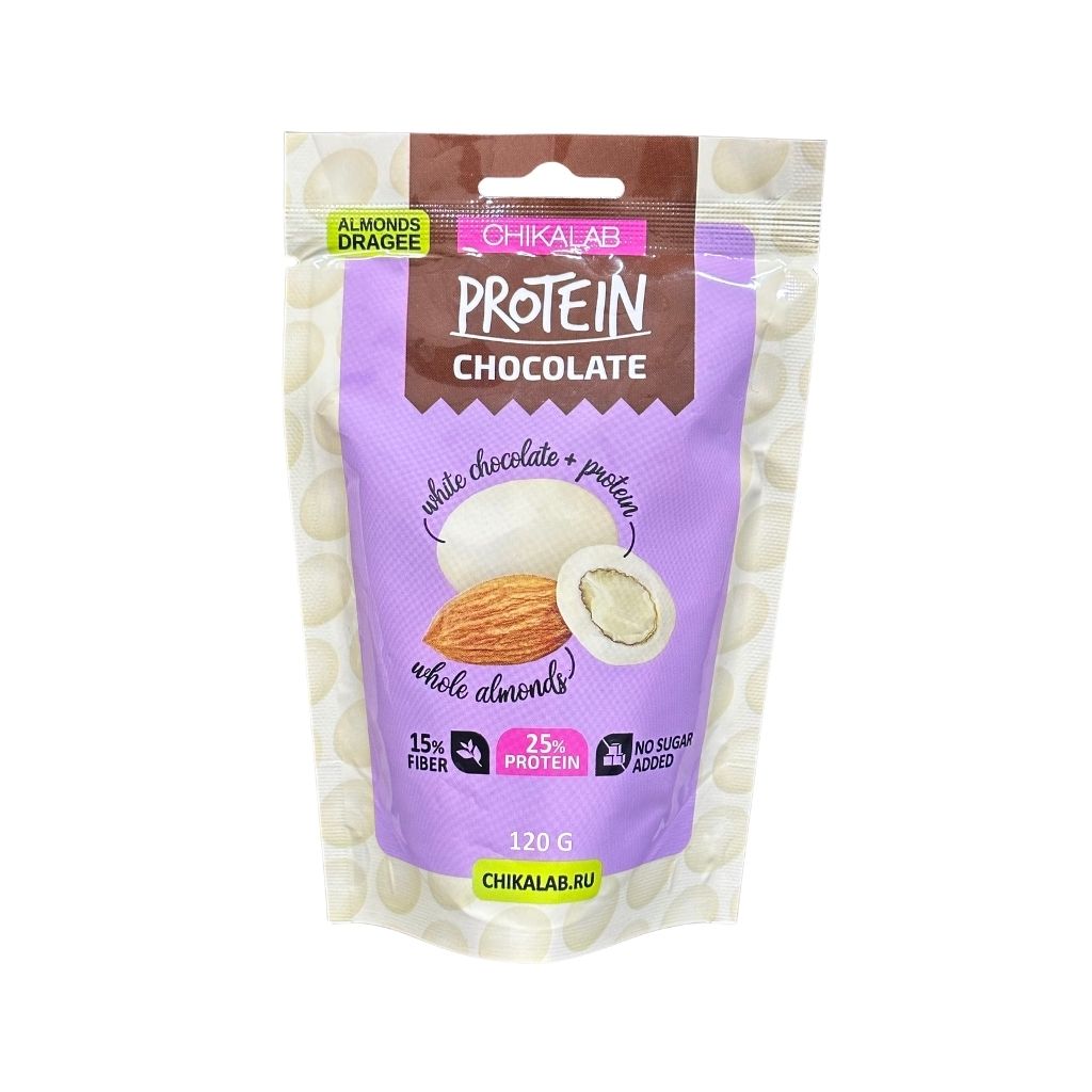 Chikalab Драже Миндаль в белом шоколаде 120гр